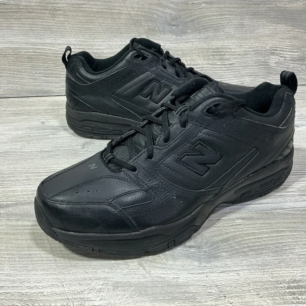 New Balance 608V2 Men's Triple Black Leather Size 13 4E Sneakers Shoes MX608V2B